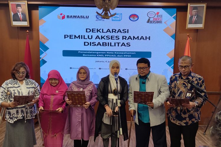 Bawaslu Deklarasi Pemilu Ramah Akses Disabilitas, Dihadiri Putri Ariani
