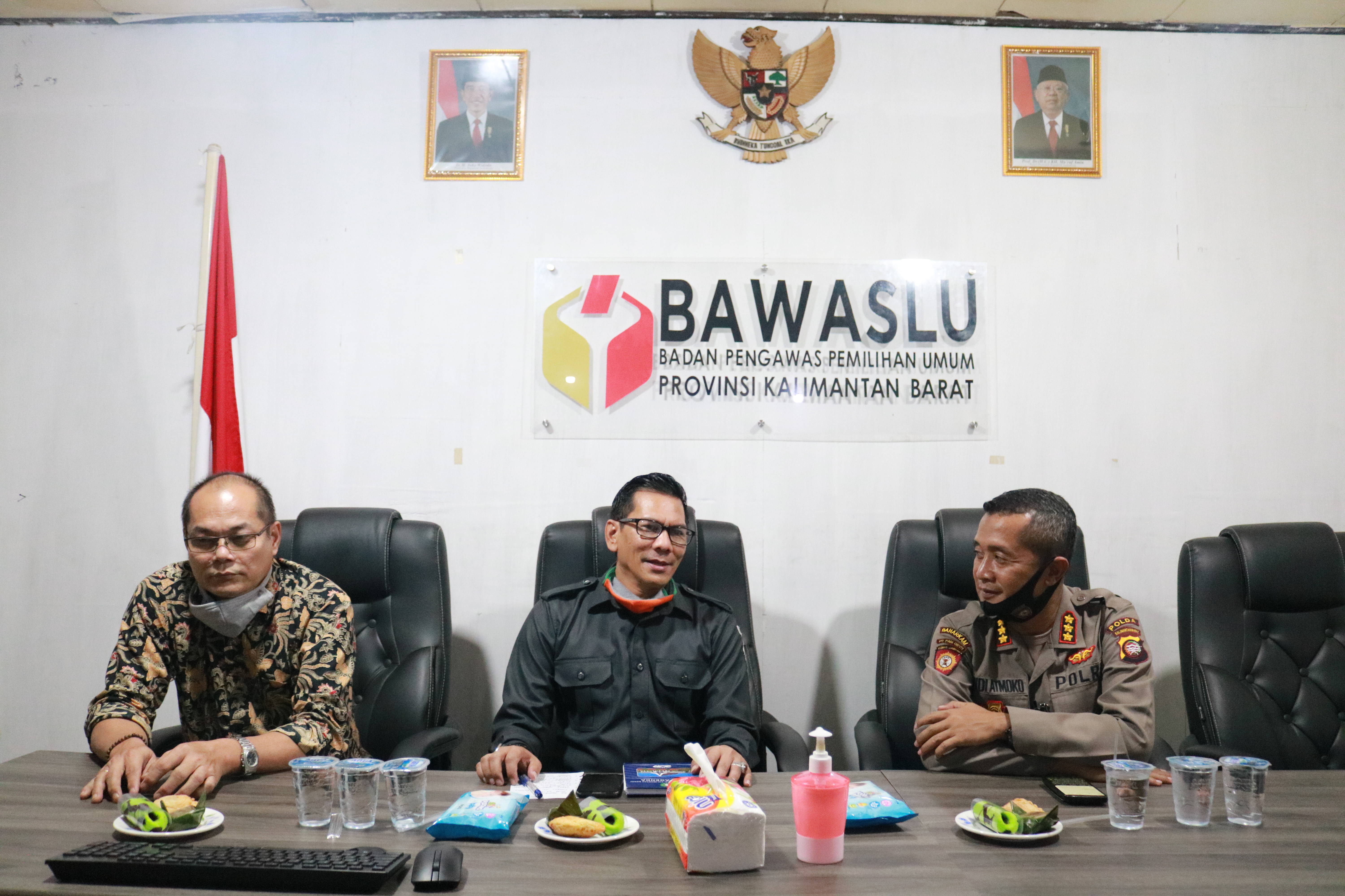 POLDA KALBAR Silaturahmi Ke SEKRETARIAT Bawaslu KALBAR,  Cek Kesiapan Pilkada 2020