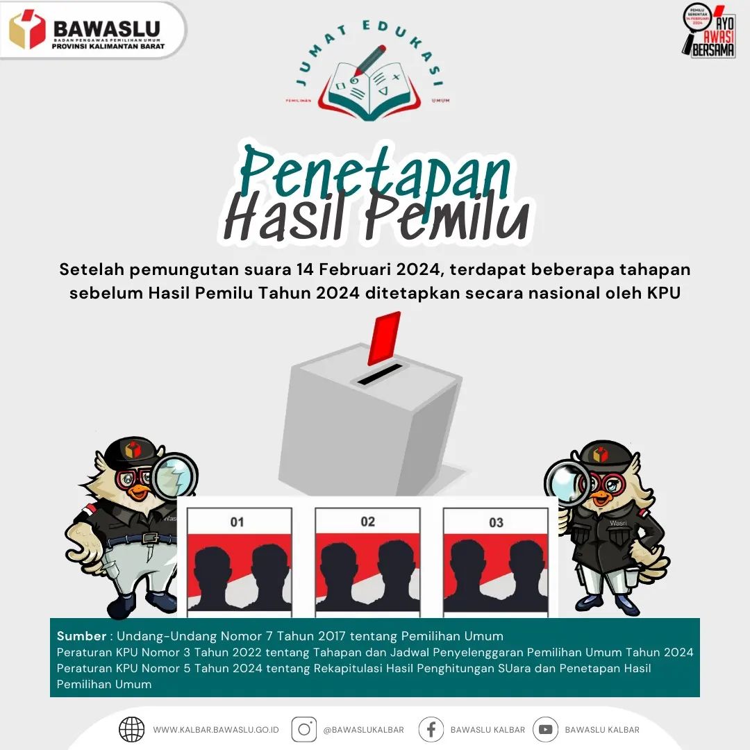 Siapa nihÂ #sahabatbawaslukalbar, yang tidak sabar menunggu hasil pemilu 2024? ????â€â™€ï¸