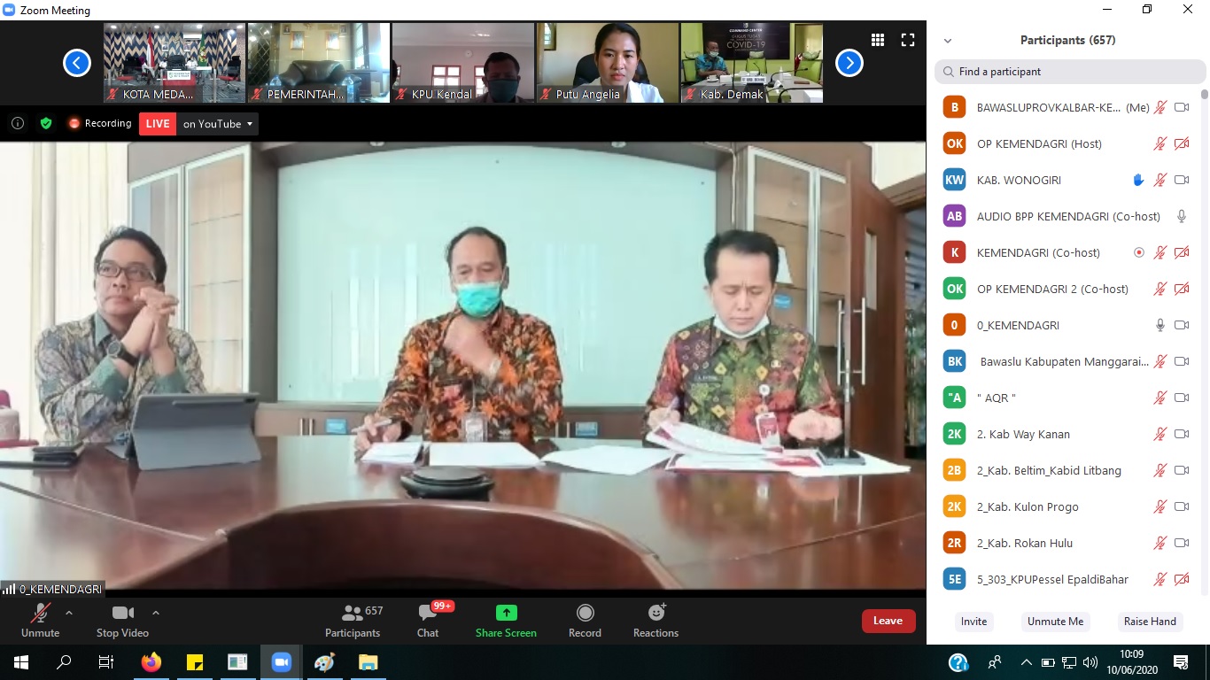 webinar kesiapan pelaksanaan pilkada tahun 2020 bersama litbang kemendagri