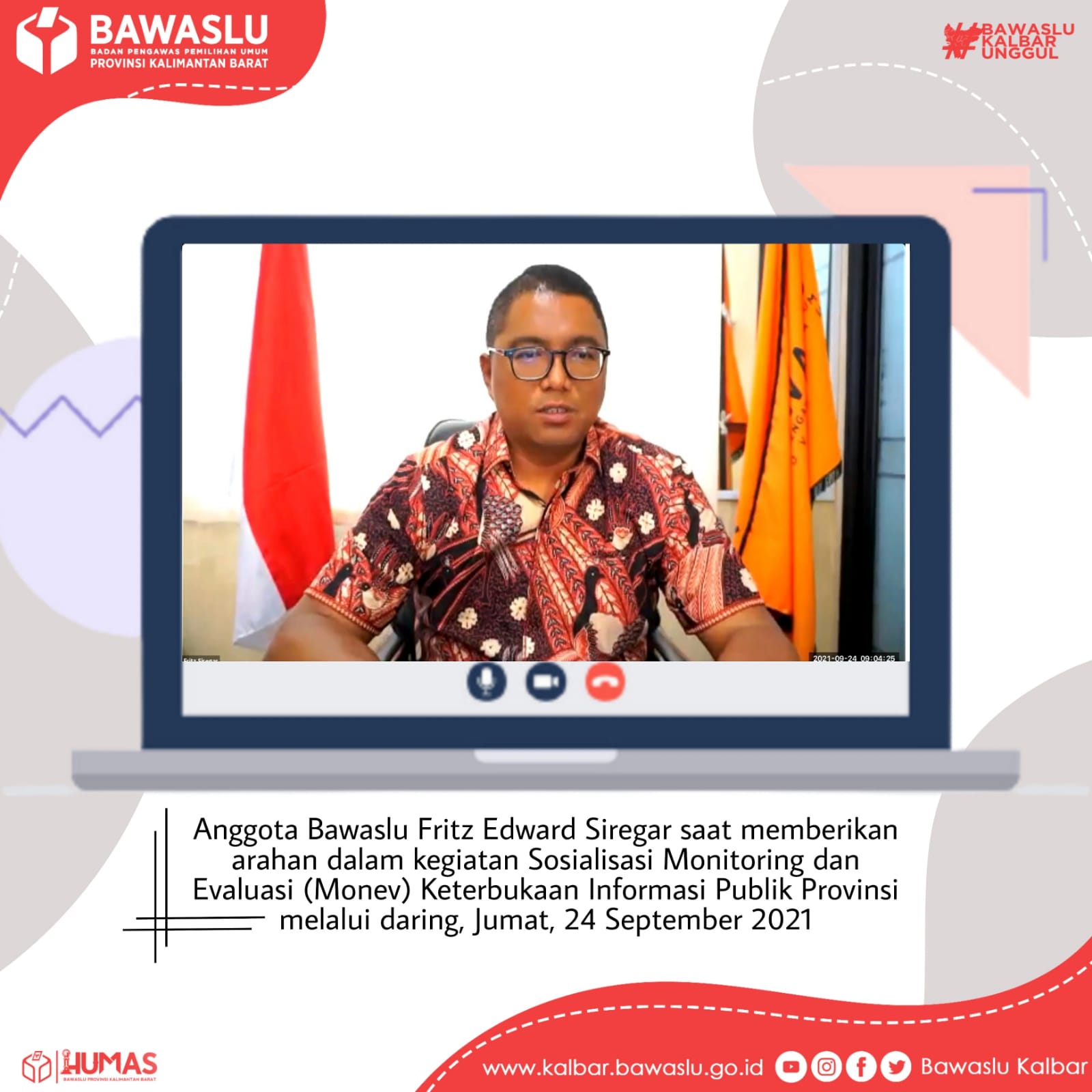 Sosialisasi Monev Keterbukaan Informasi, Fritz: Semoga Angka Informatif Makin Besar