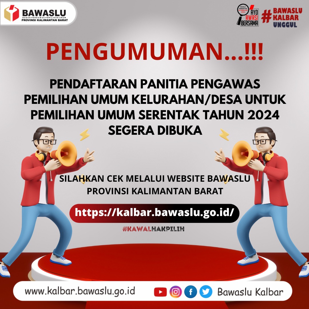 PEDOMAN PELAKSANAAN PEMBENTUKAN PANITIA PENGAWAS PEMILIHAN UMUM KELURAHAN/DESA UNTUK PEMILIHAN UMUM SERENTAK TAHUN 2024