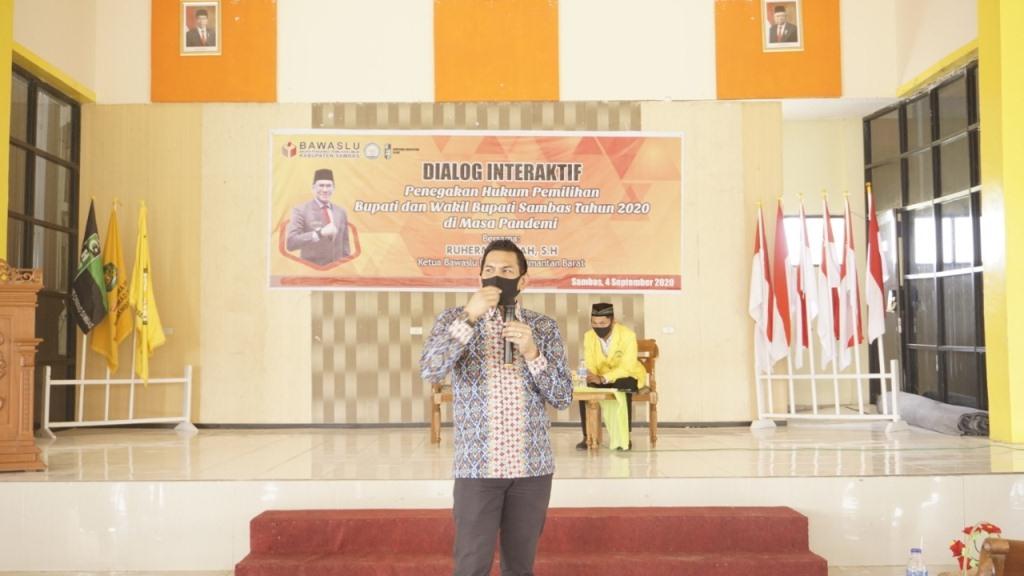 Dialog Interaktif , Ketua Bawaslu Prov Kalbar Hadir Di Sambas
