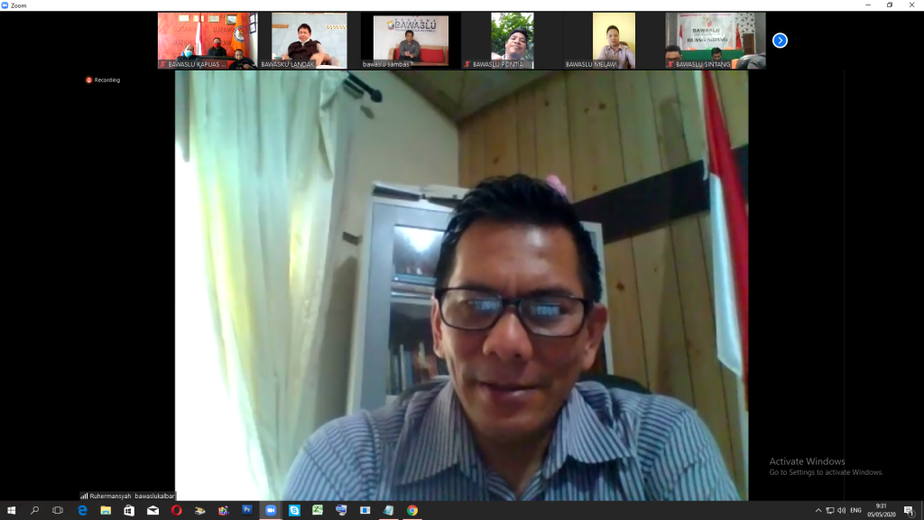 Melalui Rapat Konsolidasi Virtual Ruhermansyah Jelaskan Makna Dari Semangat #BawasluKalbarUnggul