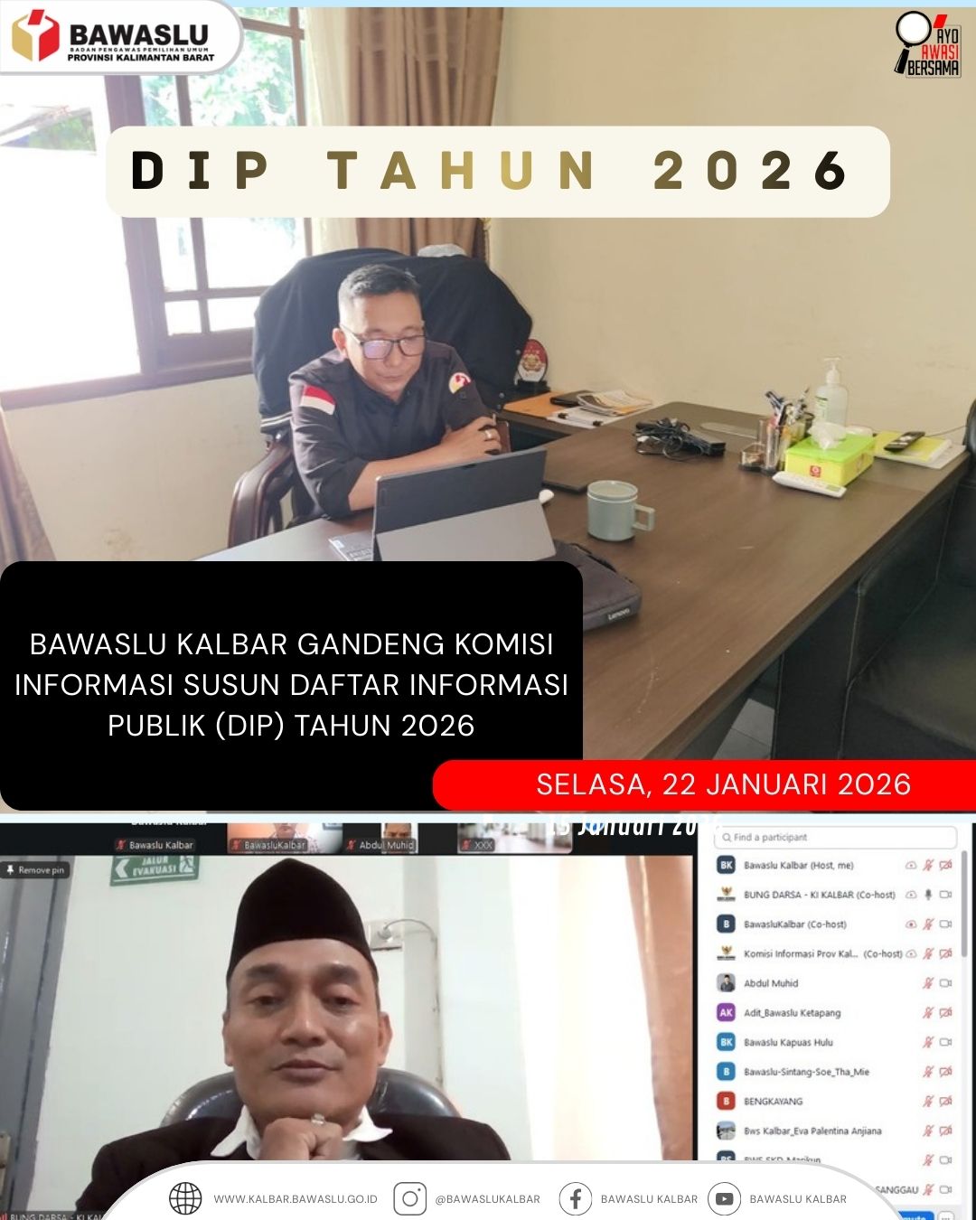 Gambar diambil saat dilaksanakan rapat daring