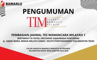 PENGUMUMAN TIMSEL PEMBAGIAN JADWAL TES WAWANCARA WILAYAH 1