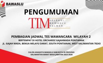 PENGUMUMAN PEMBAGIAN JADWAL TES WAWANCARA WILAYAH 2