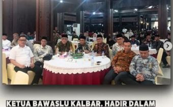 KETUA BAWASLU KALBAR, HADIR DALAM PELANTIKAN PENGURUS MAJELIS WILAYAH KAHMI DAN FORHATI KALBAR PERIODE 2025-2030 DI PENDOPO GUBERNUR