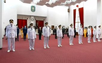 Pelantikan Bupati dan Wakil Bupati Se-Kalbar, Bawaslu Kalbar Apresiasi Proses Pelantikan yang Patuh Protkes