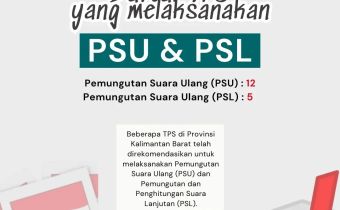 #sahabatbawaslukalbar, Berikut daftar TPS di Provinsi Kalimantan Barat yang melaksanakan Pemungutan Suara Ulang (PSU) maupun Pemungutan dan Penghitungan Suara Lanjutan (PSL).