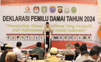 Bawaslu bersama Sejumlah Elemen Masyarakat Tanda Tangani Deklarasi Pemilu Damai dan Berintegritas